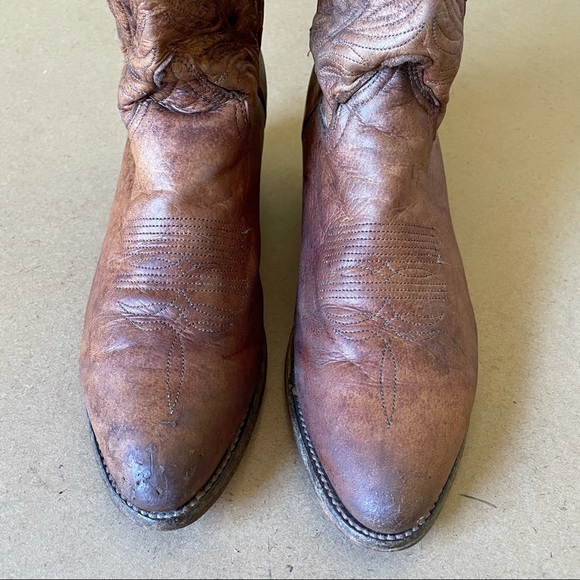 Vintage Abilene Brown Leather Cowboy Boots - Picture 9 of 14
